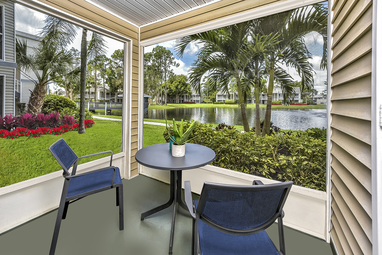 Screened Patio at Brantley Pines Apartments in Ft. Myers, FL