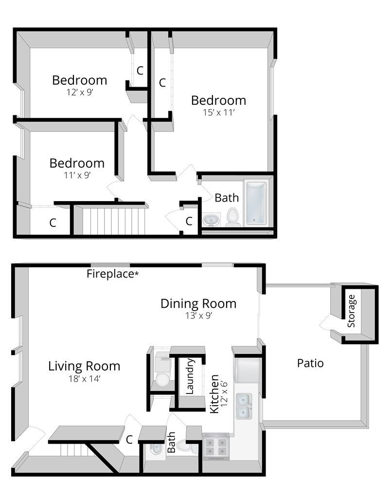 3 Bedroom Townhome in Castleton