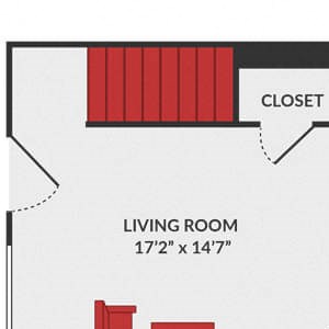 3 bedroom townhome floor plan in Fairfield, OH