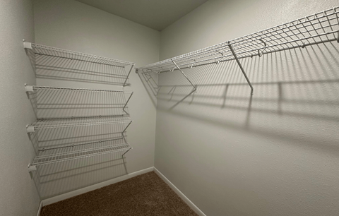 spacious closets in every bedroom at grand reserve at empire preserve apartments in