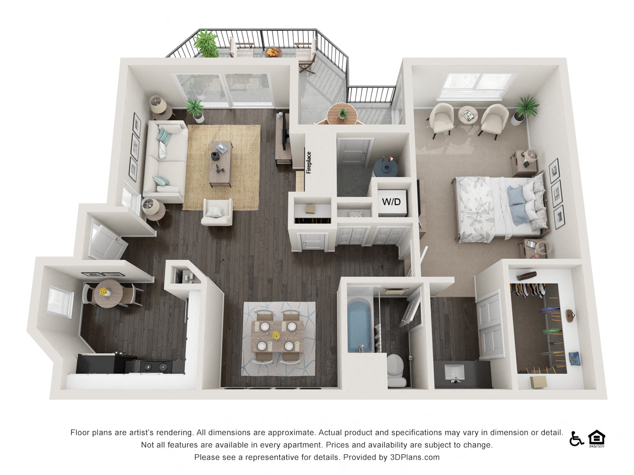 One Bedroom One Bath A2