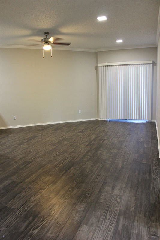 Living room with patio window at GEORGETOWN PARK, Georgetown, TX