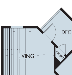 Plan 1A One-Bedroom at Symmetry Apartments in Northridge, CA
