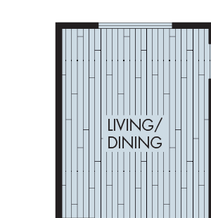 Plan 1B One-Bedroom at Symmetry Apartments in Northridge, CA