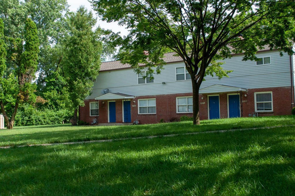 a house with a lawn in front of it