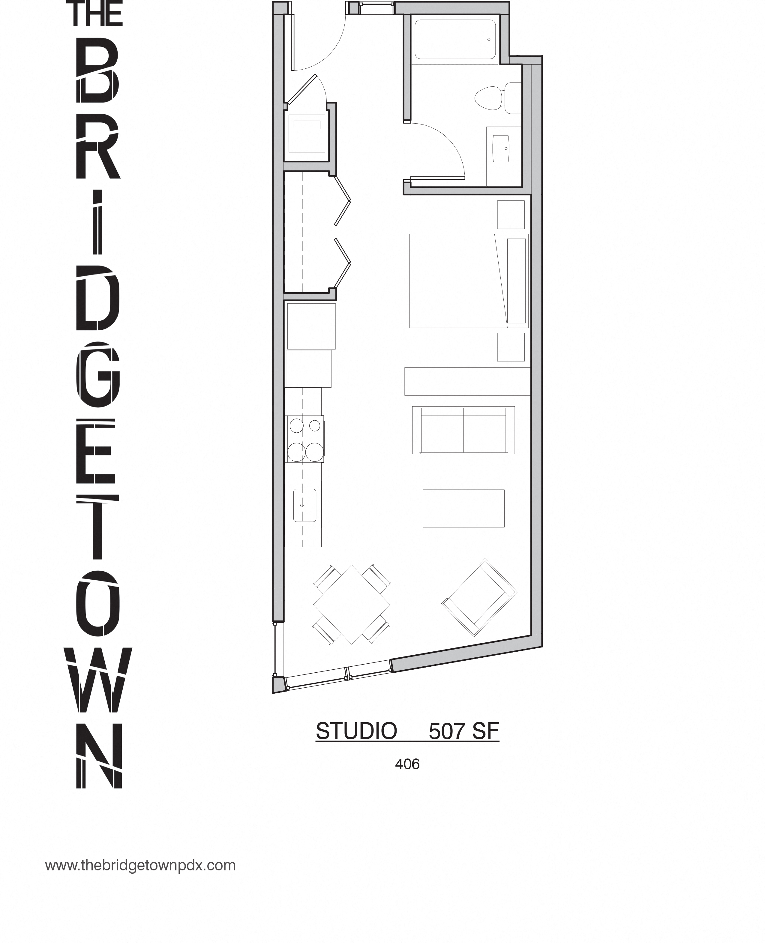 Bridgetown - Studio Floor Plan 8