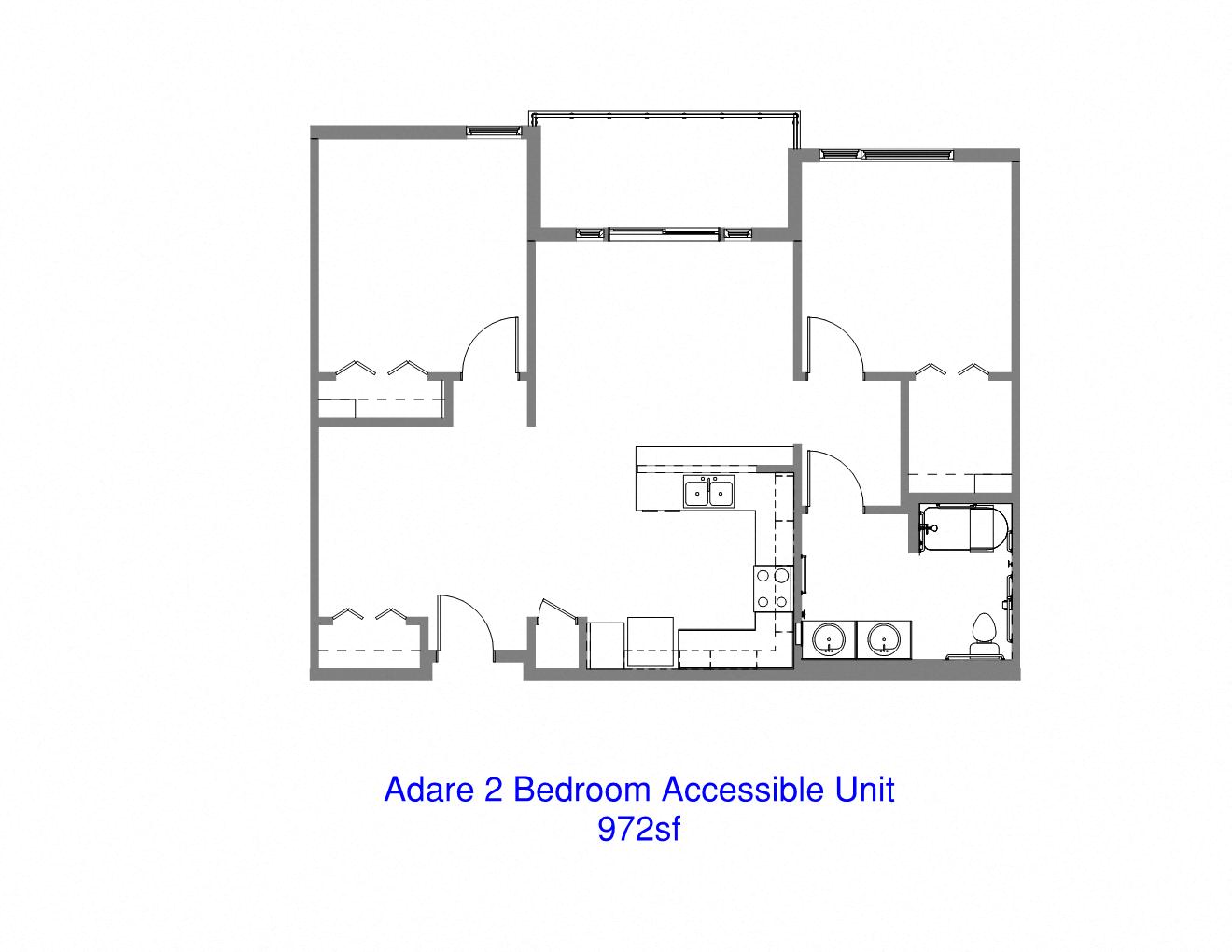 2 Bedroom Accessible Unit