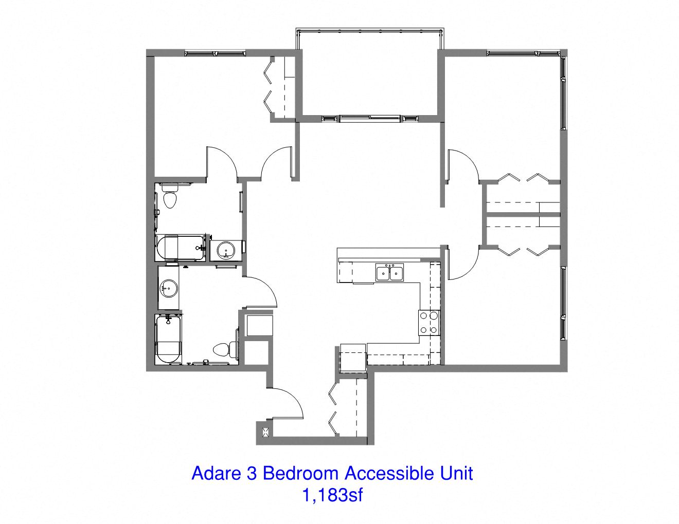 3 Bedroom Accessible Unit