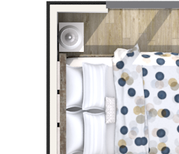 2 Bedroom floor plan at North Square Apartments in Amherst, MA