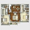 Eliminator Floor Plan Eliminator 2 Bedroom Floor Plan at The Quinn at Westchase, Texas, 77077