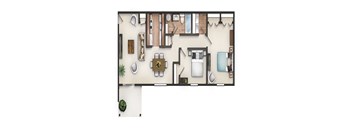 2 Bedrooms, 1 Bath 2nd floor