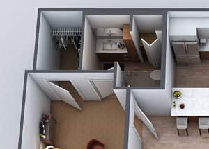 2 br, 2 ba, 1144 sq. ft.