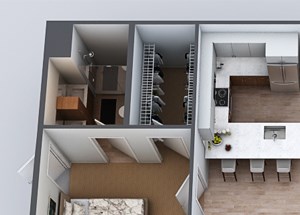 3 br, 2 ba, 1241 sq. ft.
