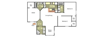 Three Bedroom Two Bath