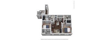 B12 Floor Plan at Avenues at Tuscan Lakes, League City, 77573
