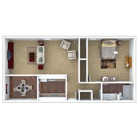 A1Q Floor Plan at London House Apartments, Lenexa, KS