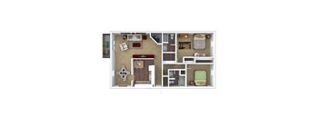 B22 Floor Plan at London House Apartments, Lenexa
