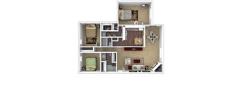 C23 Floor Plan at London House Apartments, Lenexa, KS