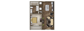 A2 Floor Plan at Imperial Lofts, Sugar Land, 77498