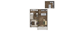 A3 Floor Plan at Imperial Lofts, Sugar Land, Texas