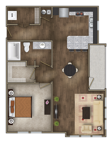 A4  Floor Plan at Imperial Lofts, Sugar Land