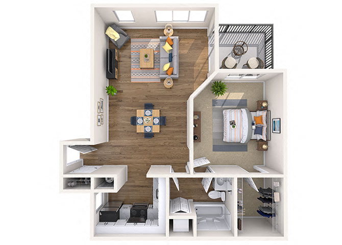 Birch Floor Plan at Reedhouse Apartments, Boise, Idaho