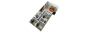 3 bedroom 2 bathroom Floor plan at Candles, Springfield