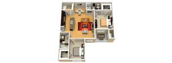 B2 Floor Plan at Discovery at Kingwood, Texas