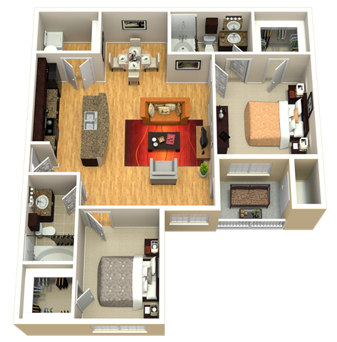 B2 Floor Plan at Discovery at Kingwood, Texas