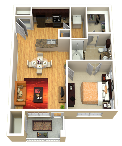 A1 Floor Plan at Discovery at Kingwood, Kingwood, TX