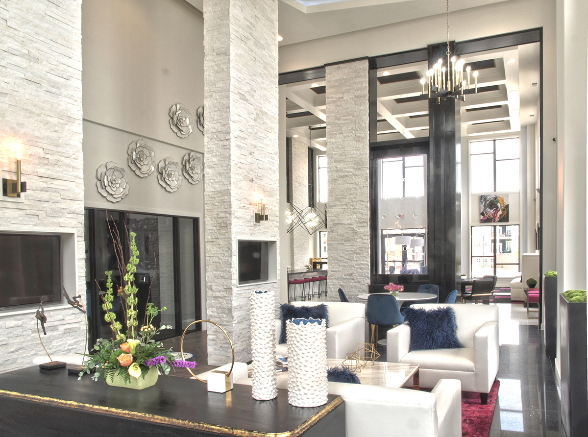 a view of the living room and dining room from the kitchen