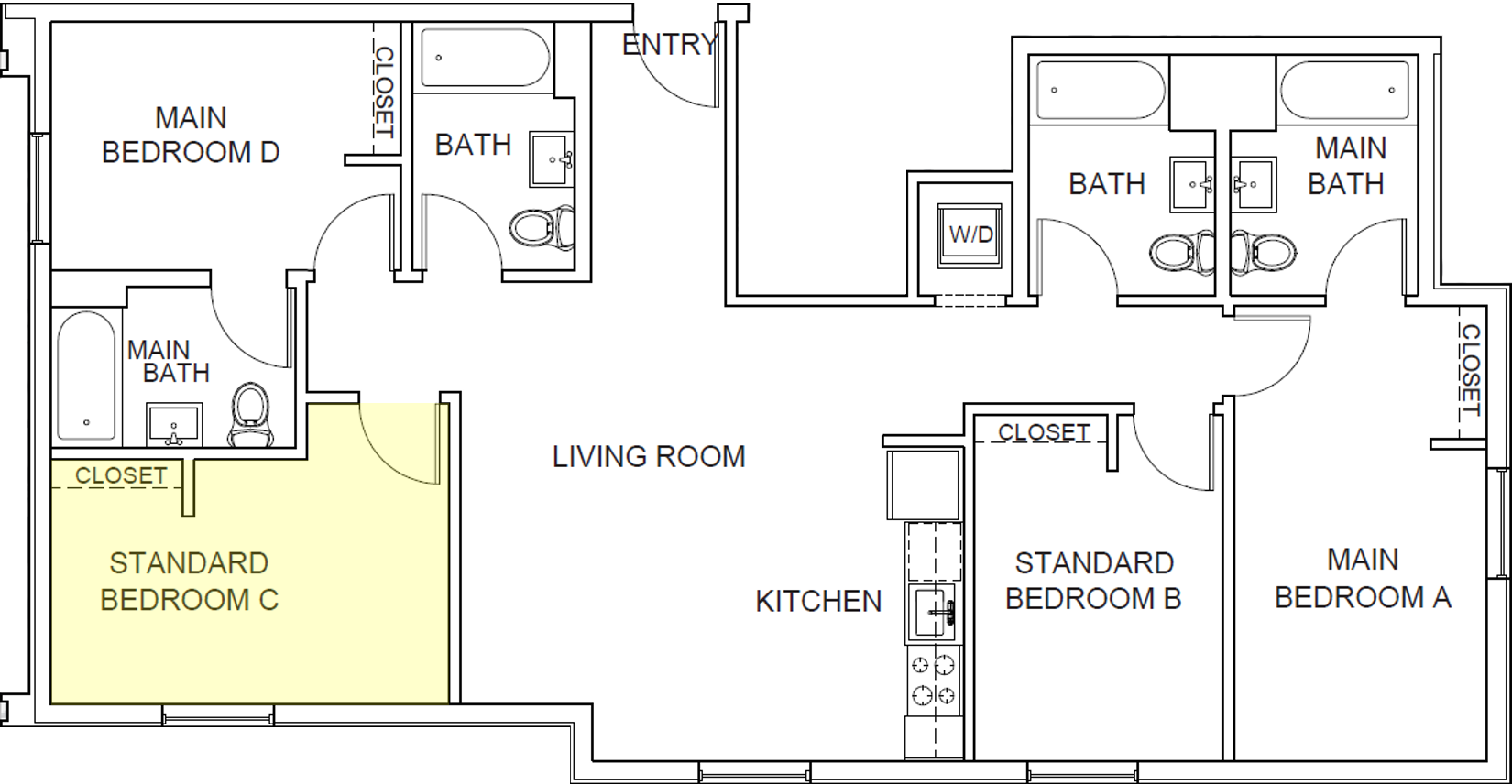 Forest Floor Plan Main Bedroom C