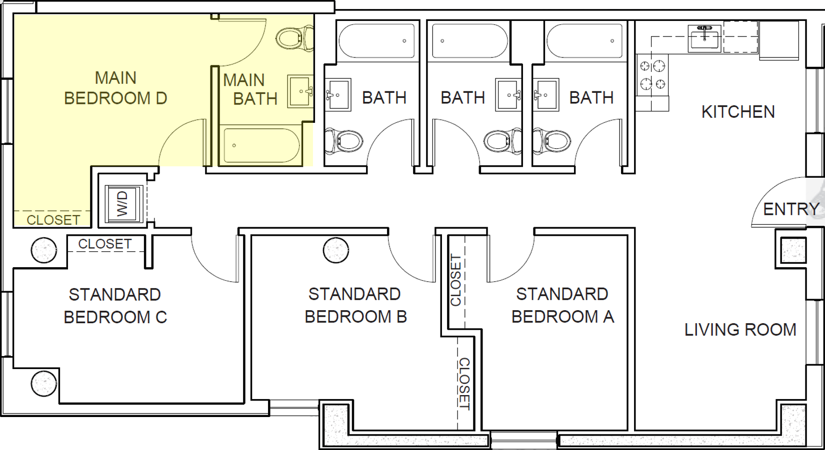 Myrtle Floor Plan Main Bedroom D