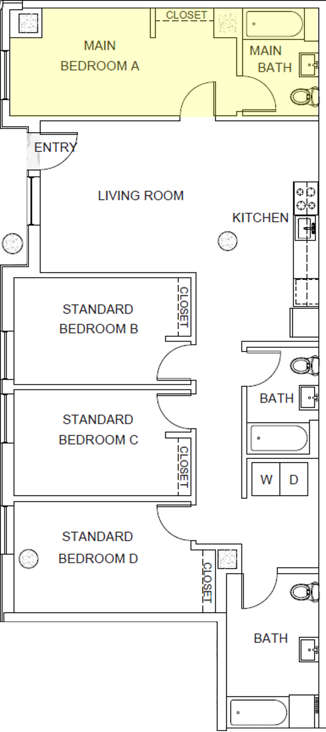 Olive Floor Plan Main Bedroom