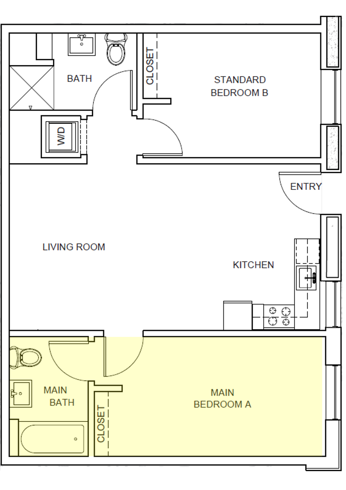 Shamrock Floor Plan Main Bedroom A