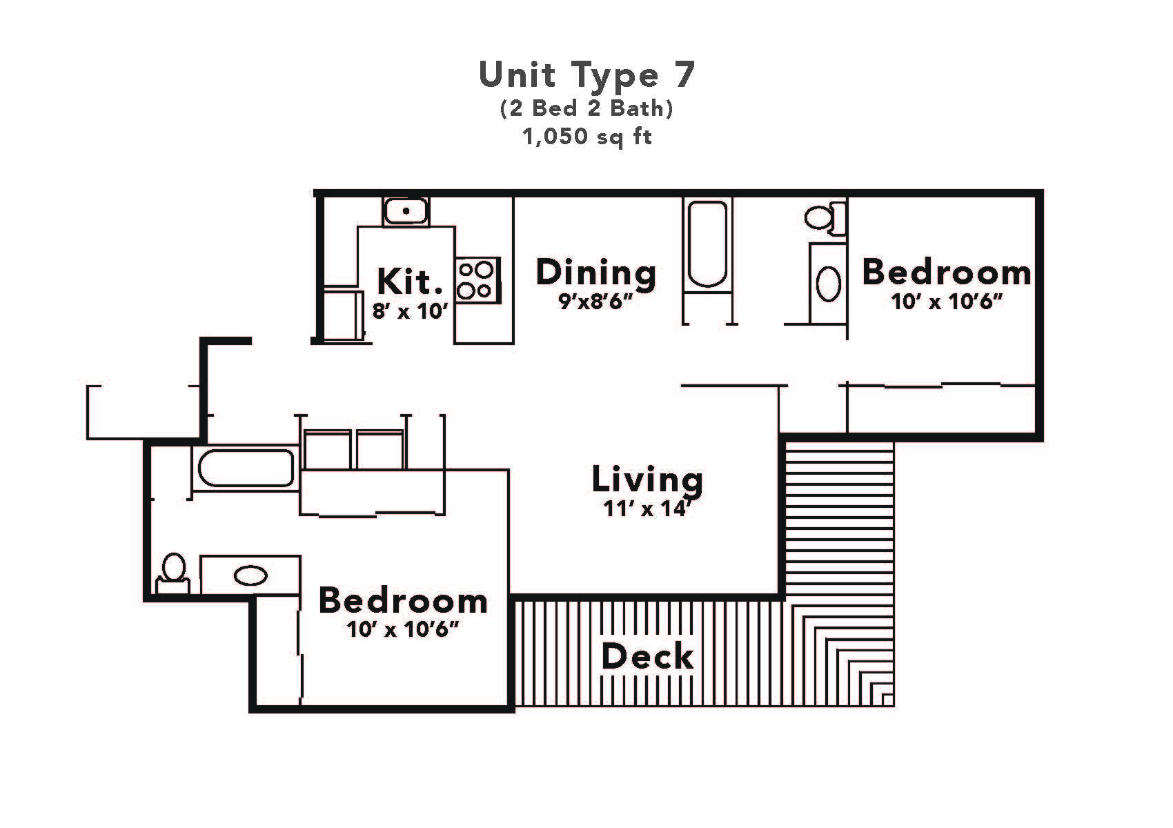2x2 Floor plan layout