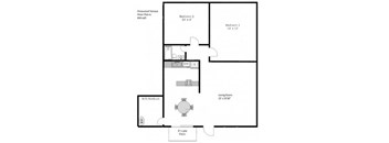 2 bed / 1 bath