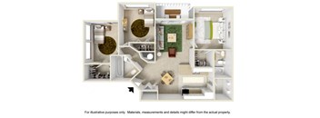 Courtyard - Three Bedroom