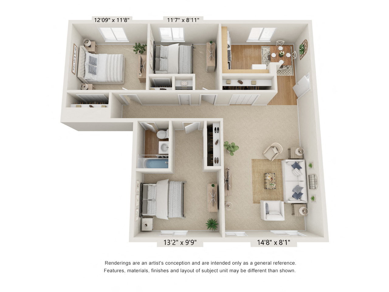 THREE BEDROOM
