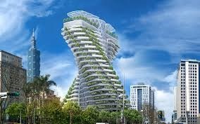 a rendering of a tall building in a city