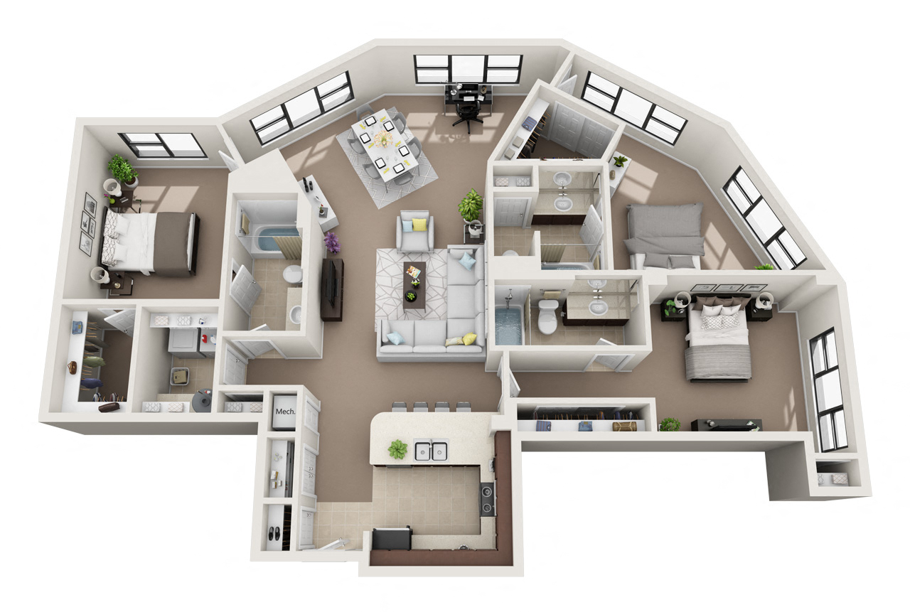 3 bedroom 3 bathroom