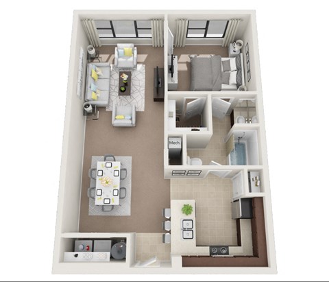 One bedroom