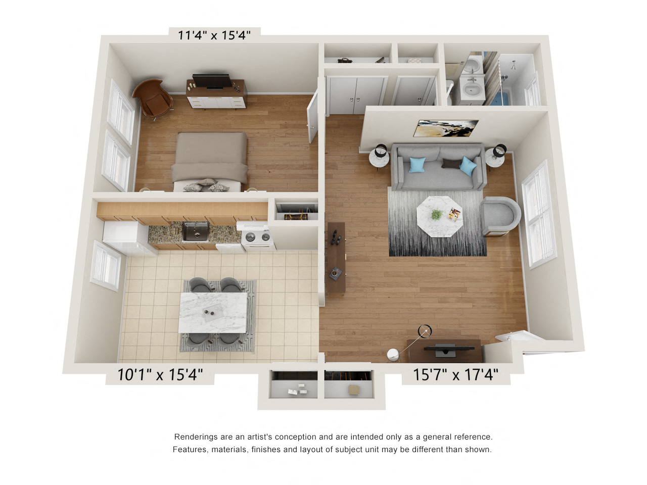 1 BEDROOM