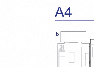 A4 Floor Plan Carroll at Bellemeade 1 Bedroom Apartment Floor Plan