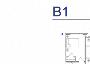 B1 Floor Plan Carroll at Bellemeade 2 Bedroom Apartment Floor Plan