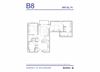 B8 Floor Plan Carroll at Bellemeade 2 Bedroom Apartment Floor Plan