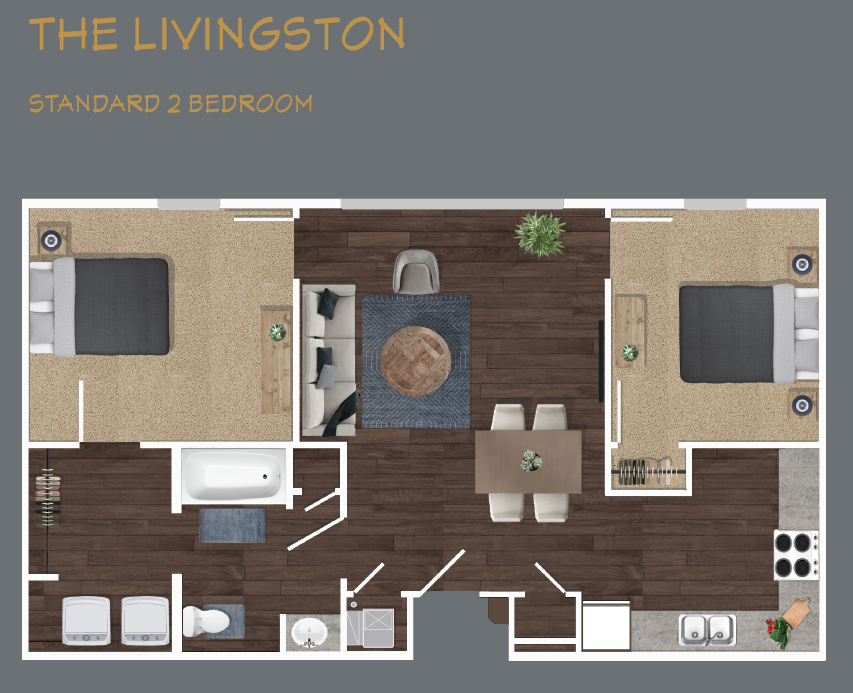 a floor plan of a room with a bedroom and a living room
