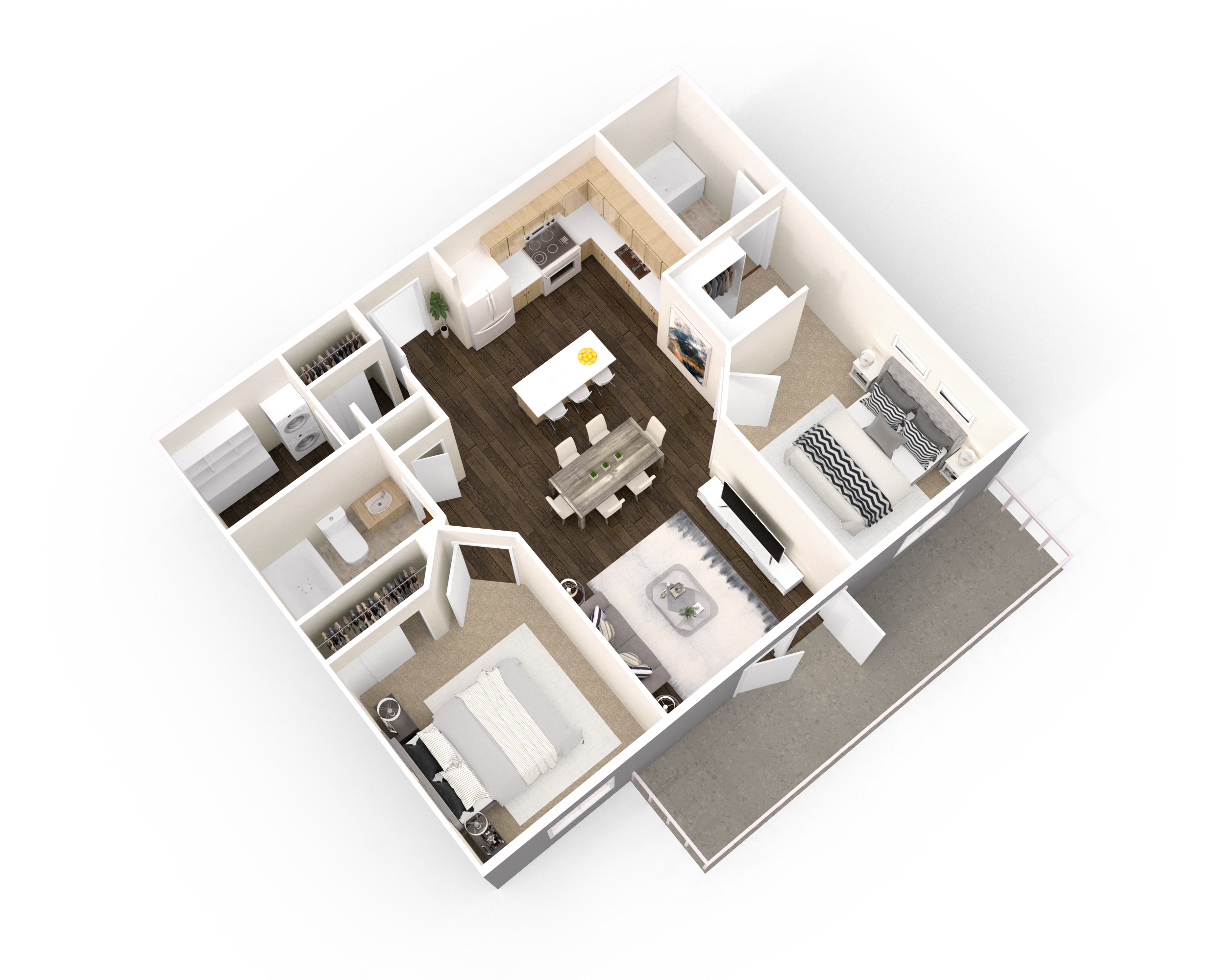 2 BED 2 BATH FURNISHED