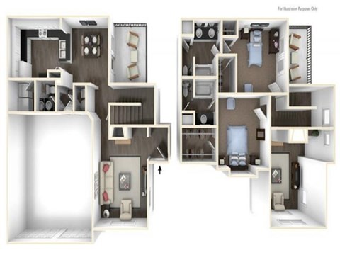 2 Bed 2 Bath Floor Plan at Grayson Park Estates, Grayson, Georgia