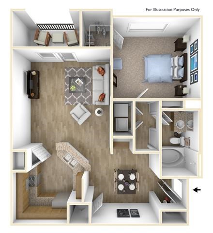 A1 Floor Plan at Villas at Hampton, Hampton, GA